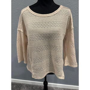 Loveriche Women's Crochet Knit Blouse, Sz M NWT